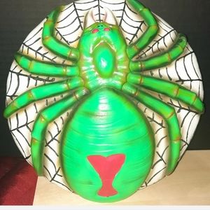 Vintage Wpf Freeky Flying Disc frisbee Green Spider 1998 Halloween